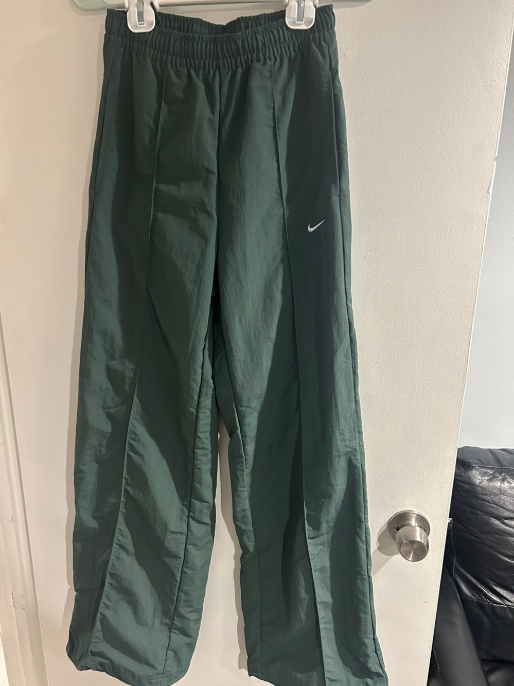 Nike Forest Green Track Pants with White Swoosh